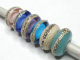 Silvered beads in assorted colors