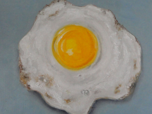 Fried Egg Oil Painting