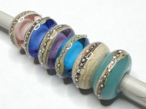 Silvered beads in assorted colors Silvered beads in assorted colors